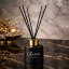 Luxusní černý aroma difuzér Selection Golden Harvest s bílou etiketou a tyčinkami