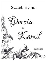 Svatební etiketa na víno 0,75l - SE220044