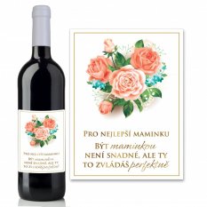 Víno pro nejlepší maminku - růže 0,75 L