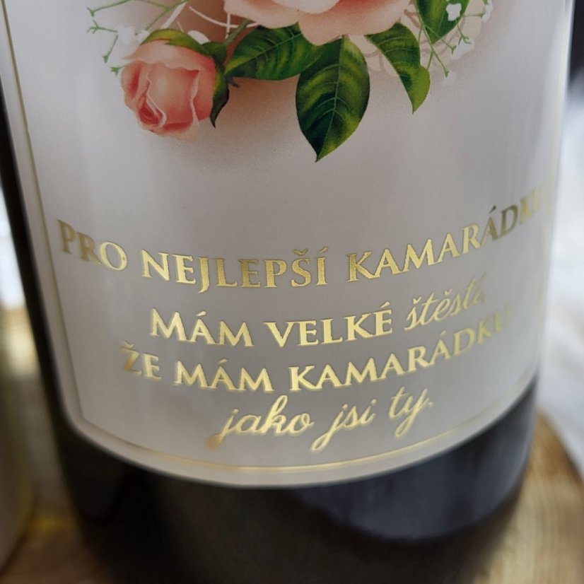 Víno pro pro nejlepší kamarádku - motiv růže 0,75L