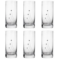 Sklenice na nealko 250 ml s krystaly Preciosa - Linie 6ks
