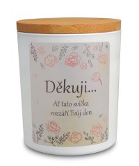 Vonná sójová svíčka - Děkuji - 200g
