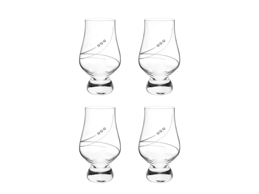 Sklenice na rum s krystaly Preciosa 160 ml - Stuhy 4 ks