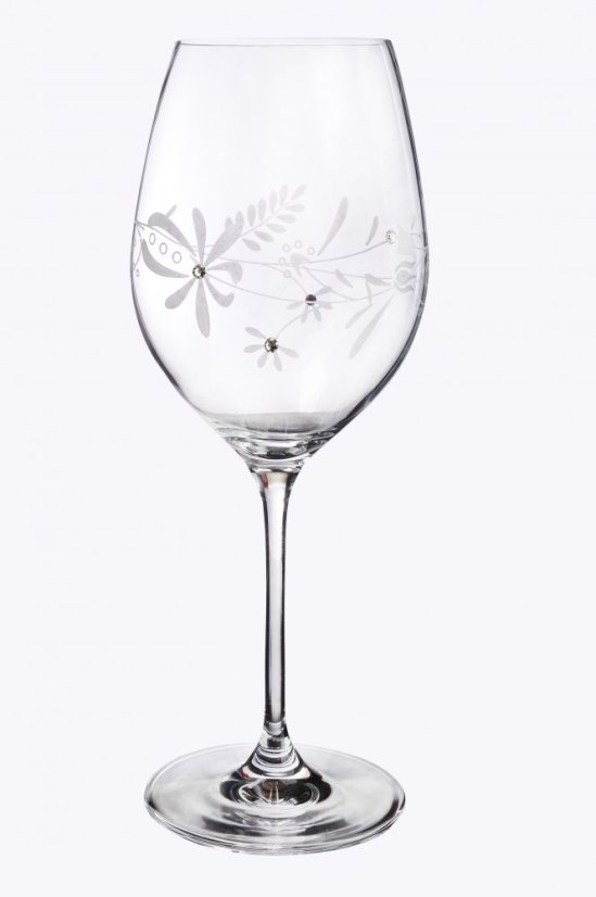 Folk - Sada 2 ks sklenic na víno s krystaly Preciosa 470 ml