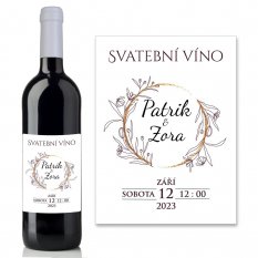 Svatební etiketa na víno 0,75l - SE220041
