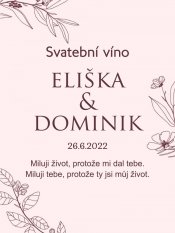 Svatební etiketa na víno 0,75l - SE220011