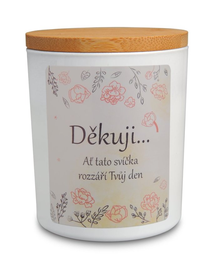 Vonná sójová svíčka - Děkuji - 200g