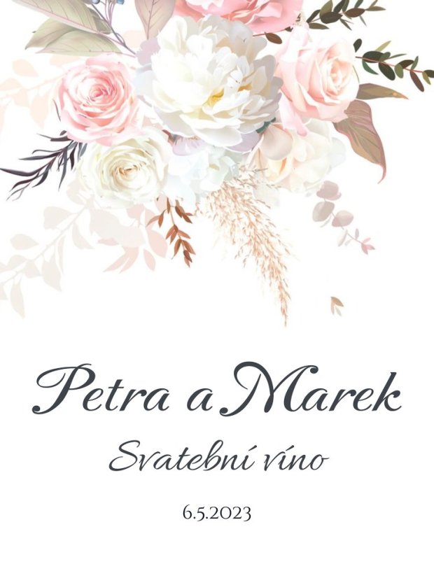 Svatební etiketa na víno 0,75l - SE220040