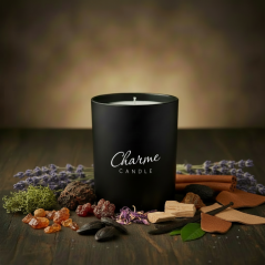 Aromatický profil svíčky Mystique – grafické znázornění složení hlavy, srdce a základu vůně