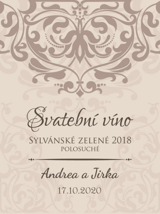 Svatební etiketa na víno 0,75l - SE220004