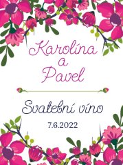 Svatební etiketa na víno 0,75l - SE220005