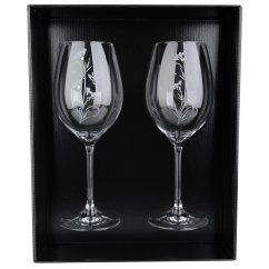Sklenice na víno s krystaly Preciosa 470 ml - Flower 2 ks