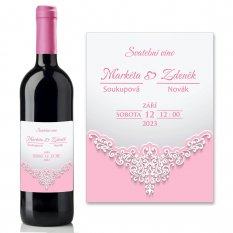 Svatební etiketa na víno 0,75l - SE220045