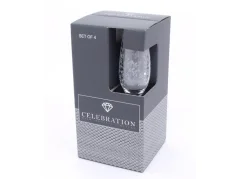Sklenice na sekt s krystaly Precoisa 210ml - Flora 4 ks