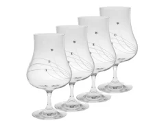 Sklenice na rum s krystaly Preciosa 220ml - Linie 4ks