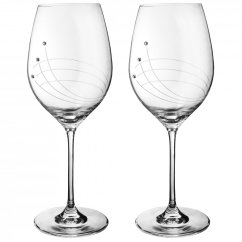 Linie - sada 2 ks sklenic na víno s krystaly Preciosa 470 ml