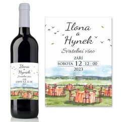 Svatební etiketa na víno 0,75l - SE220031