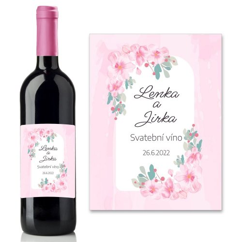 Svatební etiketa na víno 0,75l - SE220014
