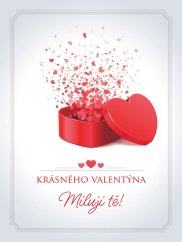 Etiketa na víno 0,75l - přání k Valentýnu - VT220001