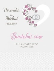 Svatební etiketa na víno 0,75l - SE220003