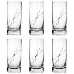 Sklenice na nealko 250 ml s krystaly Preciosa - Plant 6ks