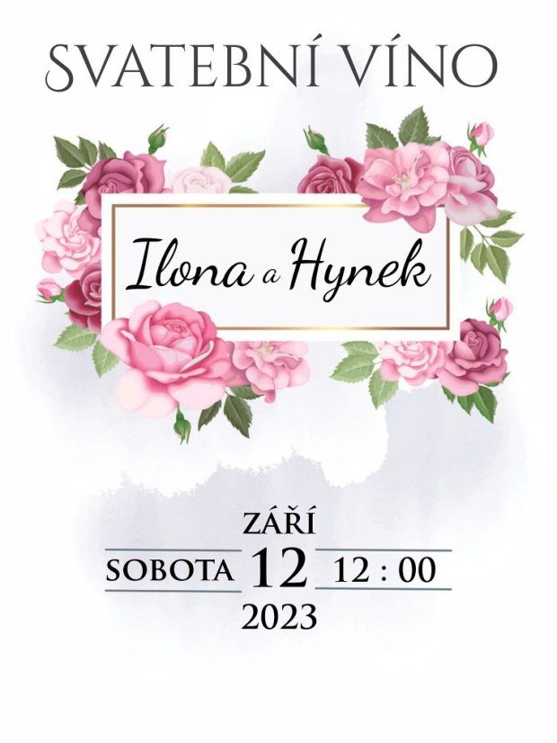 Svatební etiketa na víno 0,75l - SE220038