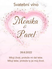 Svatební etiketa na víno 0,75l - SE220010