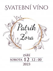 Svatební etiketa na víno 0,75l - SE220041