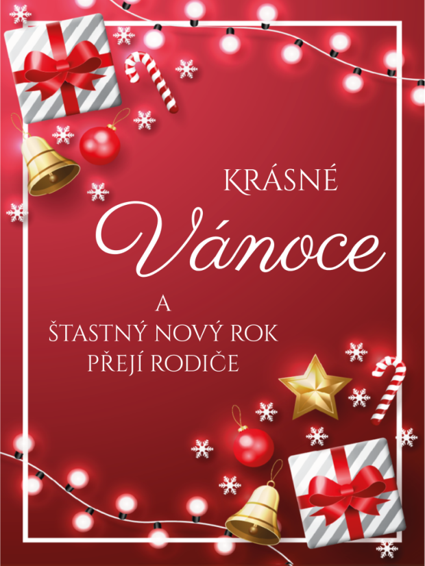 Vánoční samolepící etiketa na víno 0,75l - VE0005