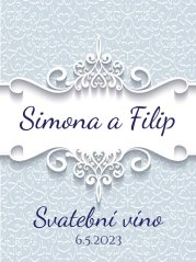 Svatební etiketa na víno 0,75l - SE220027