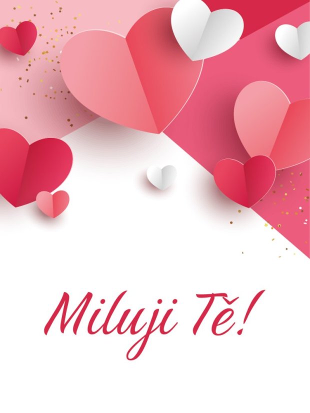 Víno 0,75l s etiketou Miluji tě - srdíčka