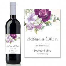 Víno s vlastní etiketou jako svatební dar