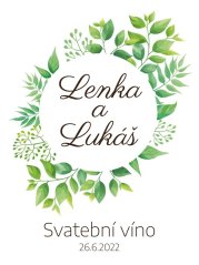 Svatební etiketa na víno 0,75l - SE220013