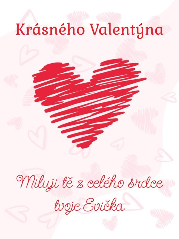 Etiketa na víno 0,75l  - přání k Valentýnu - VT220002