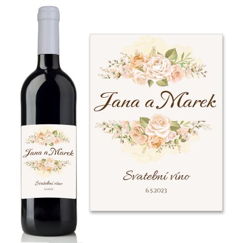 Svatební etiketa na víno 0,75l - SE220023