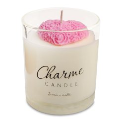 Vonná sójová svíčka srdce - Jasmín a vanilka - 200g