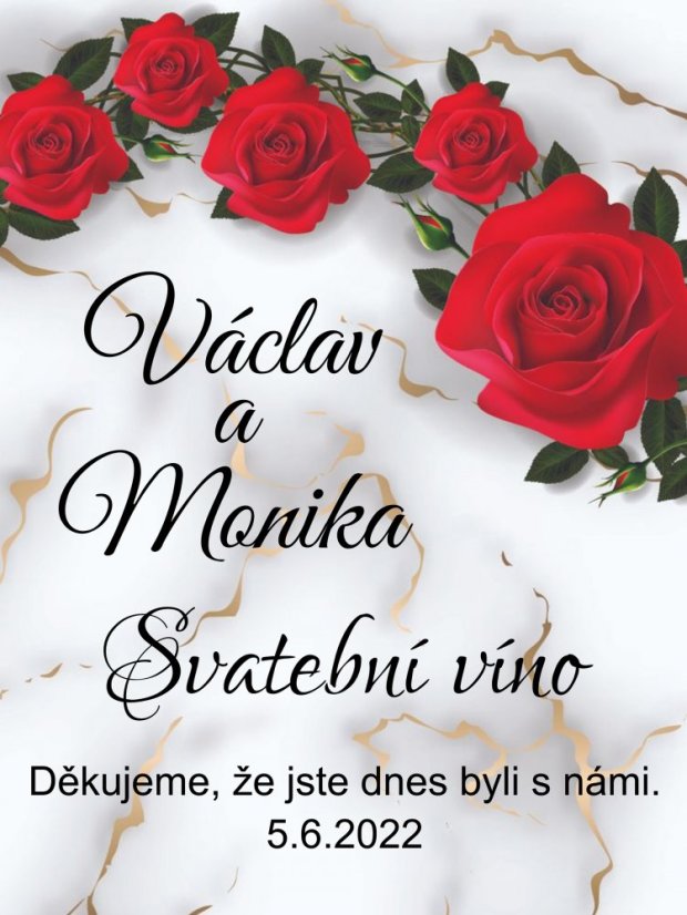 Svatební etiketa na víno 0,75l - SE220008