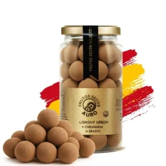 Lískové ořechy v bílé čokoládě se skořicí (200 g)