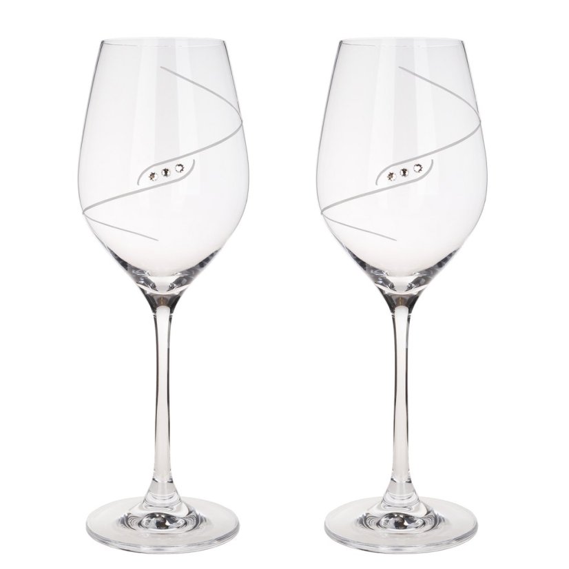Sada 2 ks Sklenic na víno s krystaly Preciosa 360 ml - Synergy