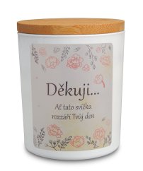 Vonná sójová svíčka - Děkuji - 200g
