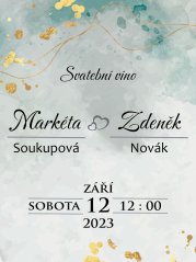 Svatební etiketa na víno 0,75l - SE220037