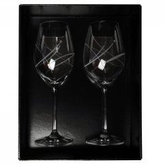 Sada 2 ks sklenic na víno s krystaly Preciosa 470 ml - Celebration