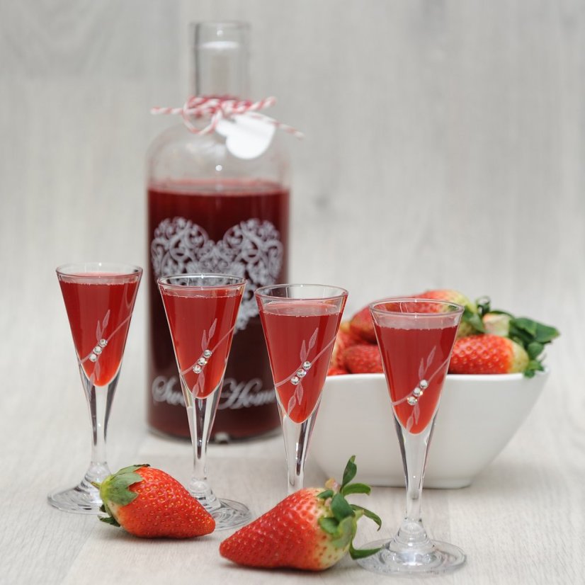 Sklenice na likér 25ml s krystaly Preciosa - Plant 6ks