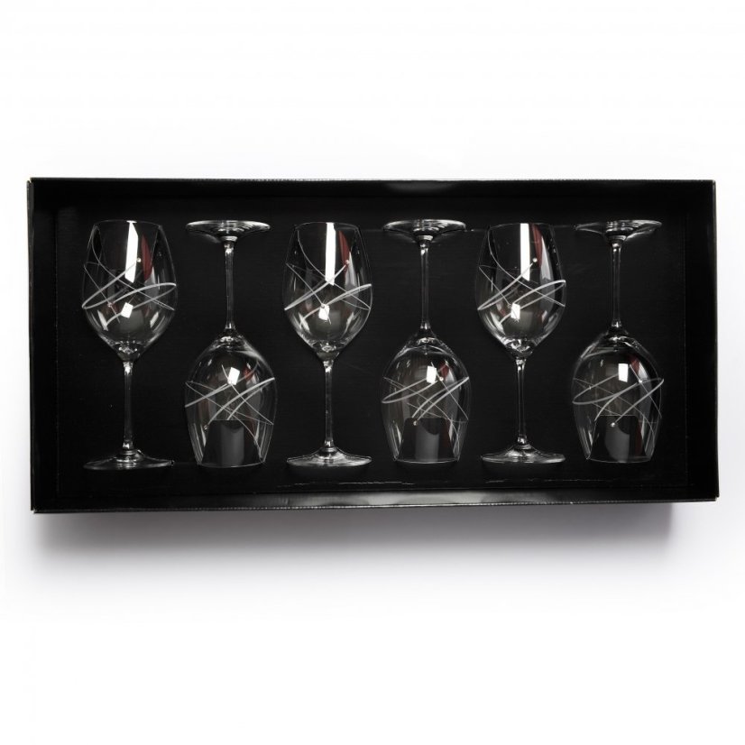 Sada 6 ks sklenic na víno s krystaly Preciosa 470 ml - Celebration