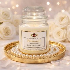 Sójová svíčka Charme Candle - Jasmín a vanilka - 410g