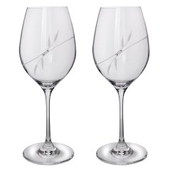 Sklenice na víno s krystaly Preciosa 360 ml - Plant 2ks
