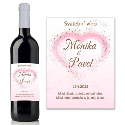 Svatební etiketa na víno 0,75l - SE220010