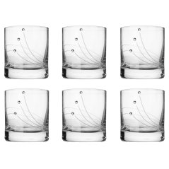 Sklenice na whisky 300 ml s krystaly Preciosa - Linie 6 ks