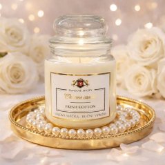 Sójová svíčka Charme Candle - Fresh cotton - 410g