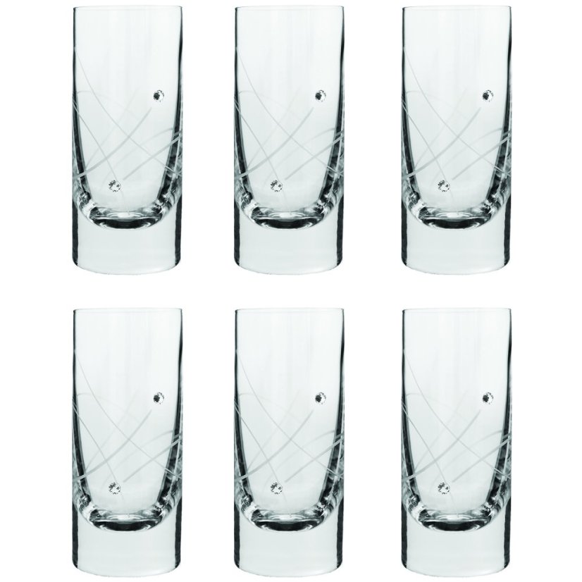 Sklenice na destiláty 70ml s krystaly Swarovski - Celebration 6ks